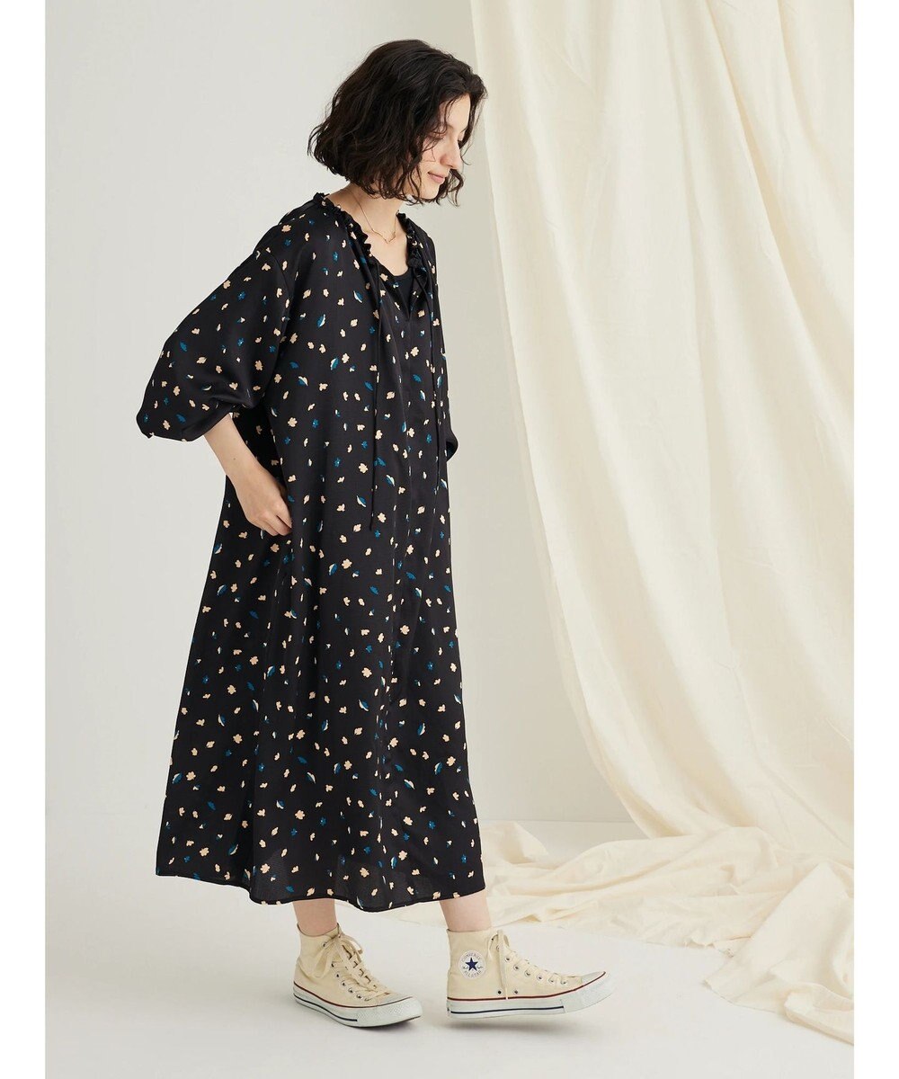 CRAFT STANDARD BOUTIQUE 柄ギャザーマキシワンピース 