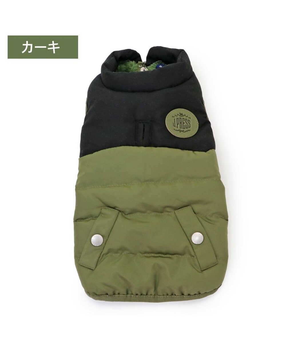 PET PARADISE J.PRESS バイカラーベスト 《カーキ》 小型犬 
