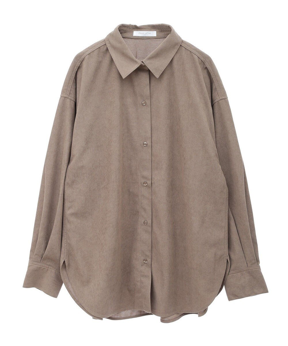 Green Parks ソフトコーデュロイシャツ 