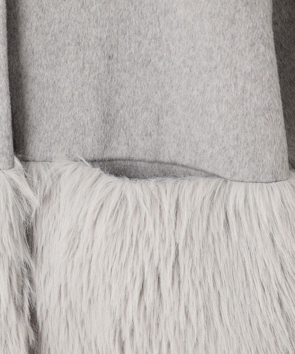 Feroux ウール混 ショートコート 