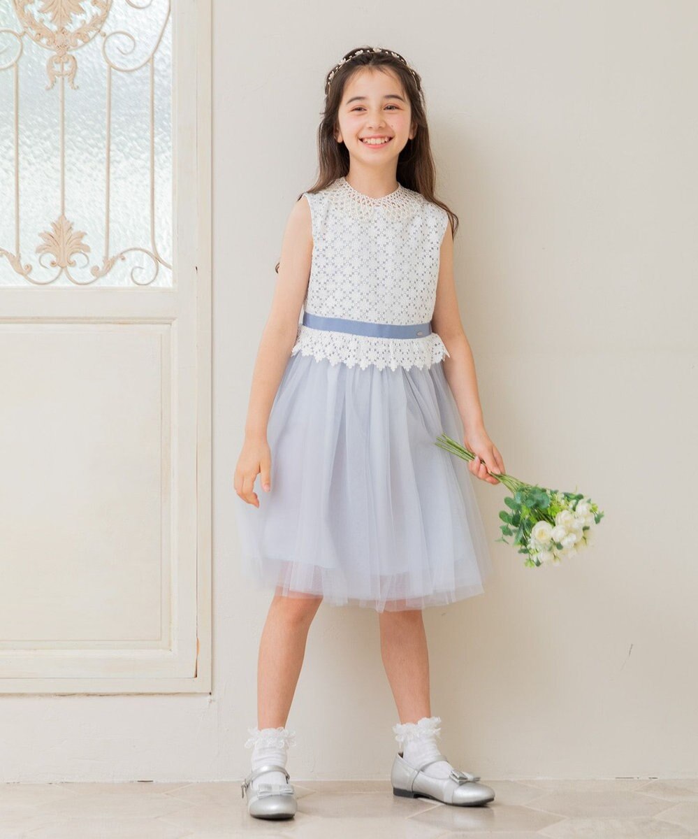 組曲 KIDS 【110-140㎝】フラワーレース ドレス 