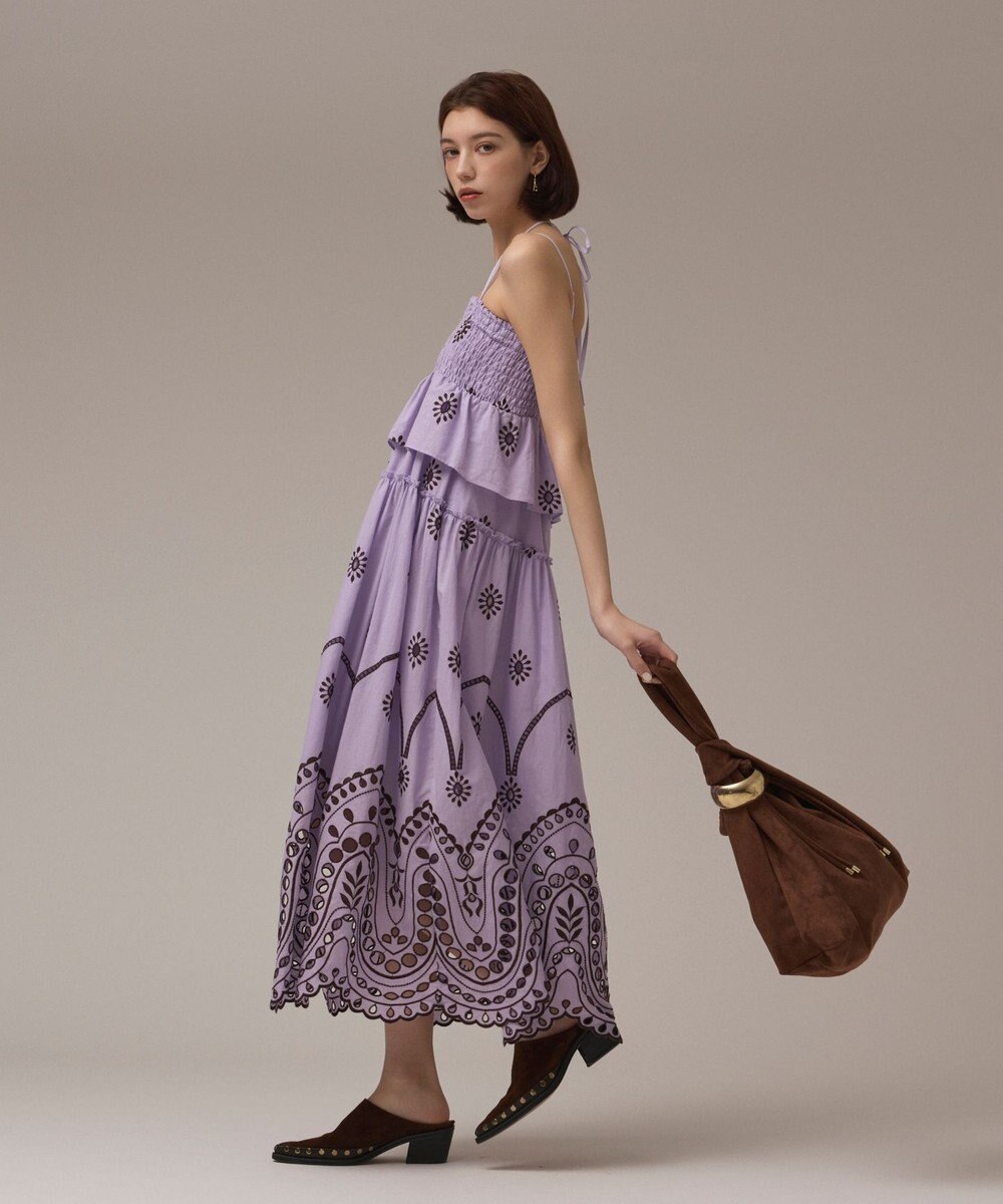 GRACE CONTINENTAL カットワークマキシドレス 