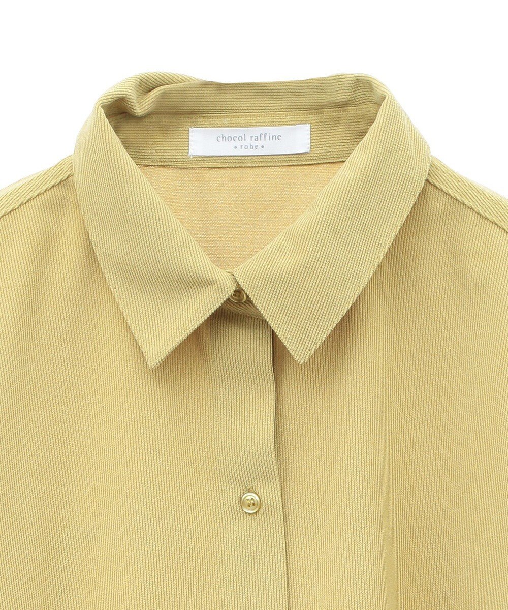 Green Parks ソフトコーデュロイシャツ 