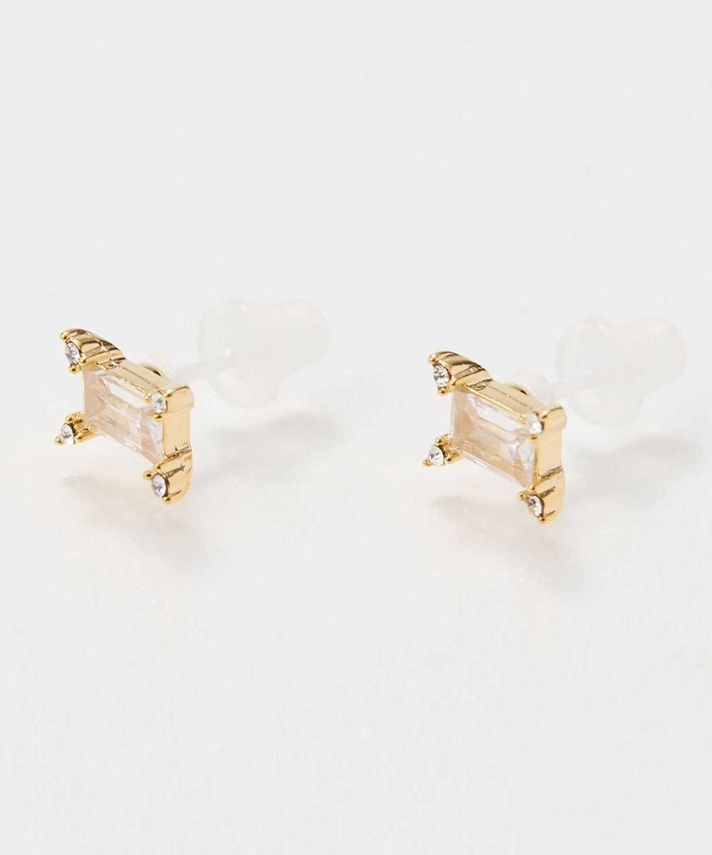 Phoebe 【金属アレルギー対応】クラシックバケットビジューセラミックピアス 