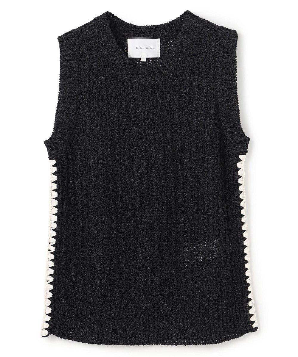 BEIGE， ATACAM / テープヤーン ノースリーブニット 