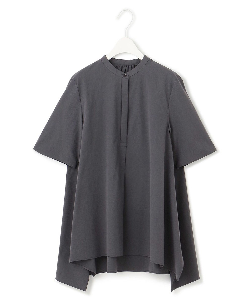 ICB 【接触冷感・UVカット・洗える】ヴィンテージスパンブロード バンドカラーブラウス 