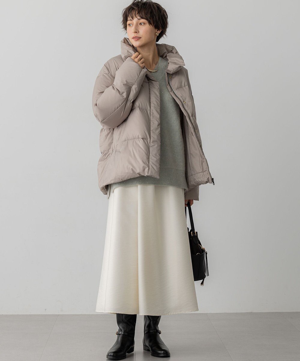 23区 L 【Oggi掲載】シレータフタ ハイネック ショート ダウンコート 