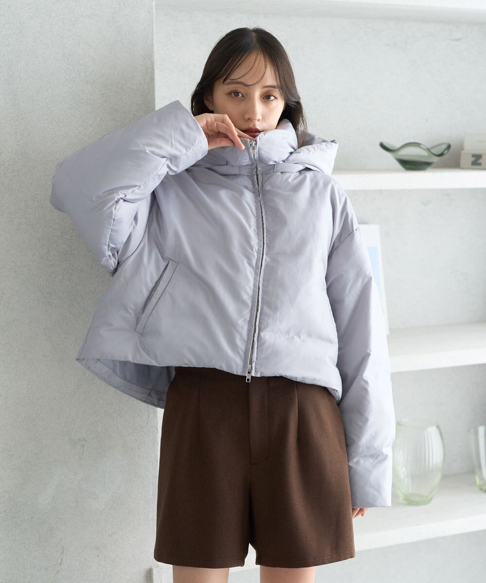 earth music&ecology 2wayパファー ショートブルゾン 