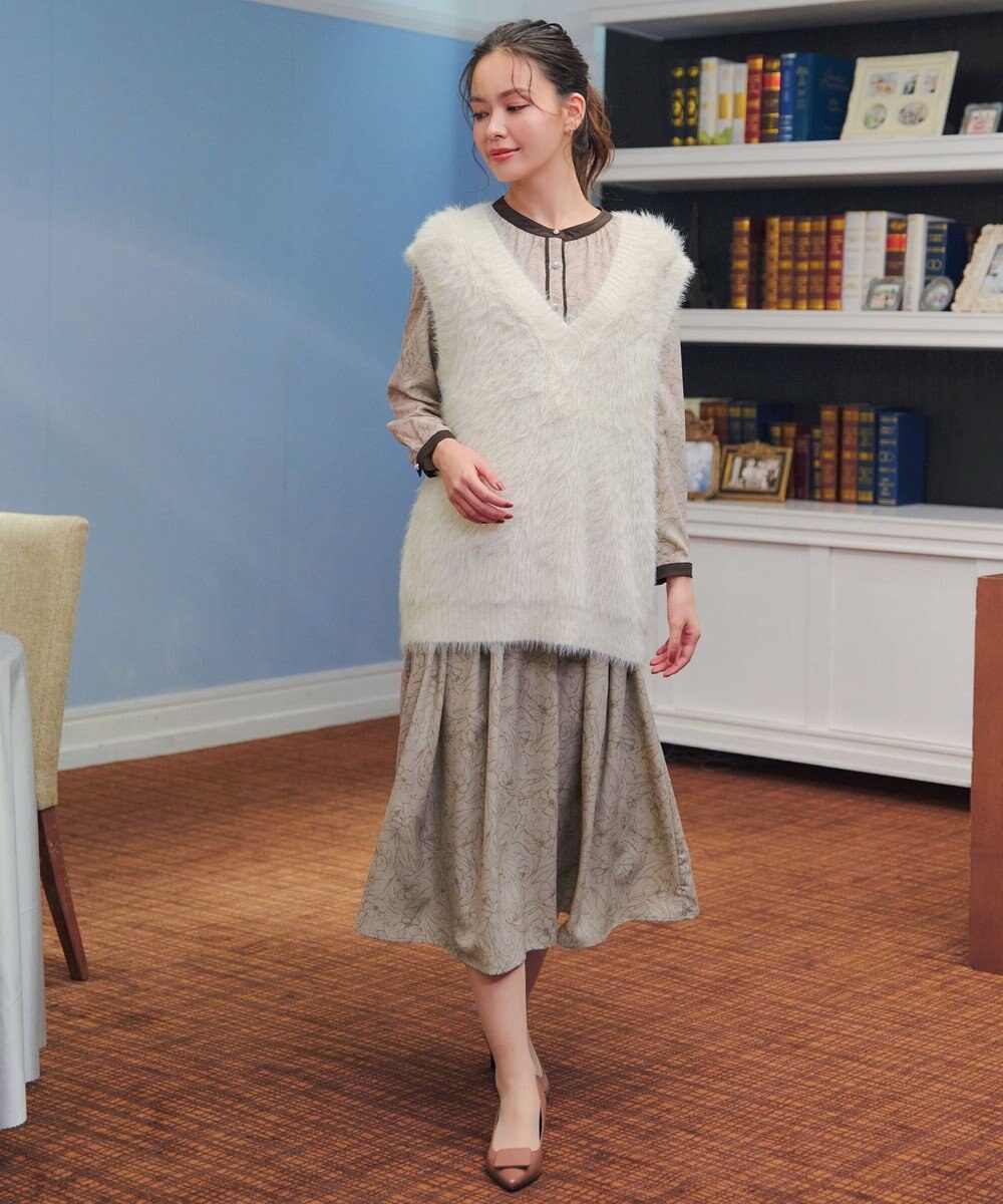 Tiaclasse 【洗える】フェザーニットベスト 