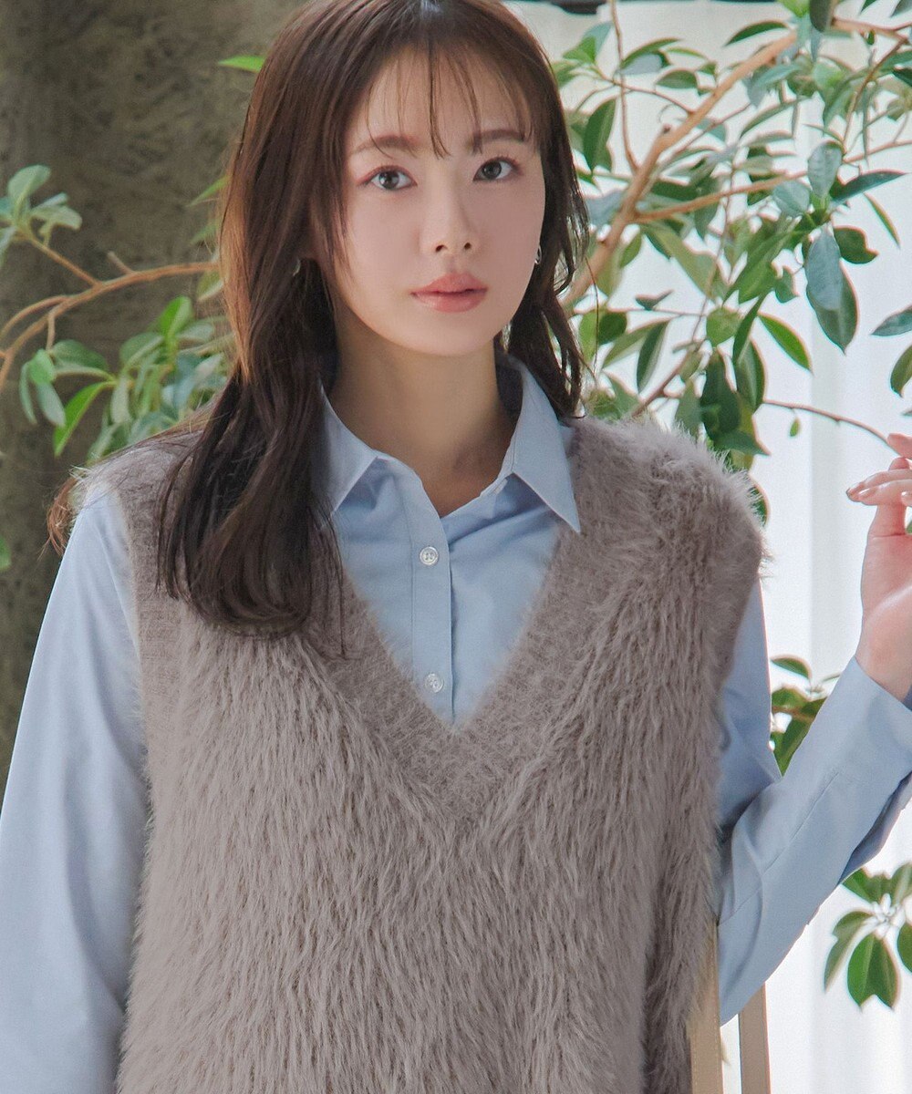 Tiaclasse 【洗える】フェザーニットベスト 