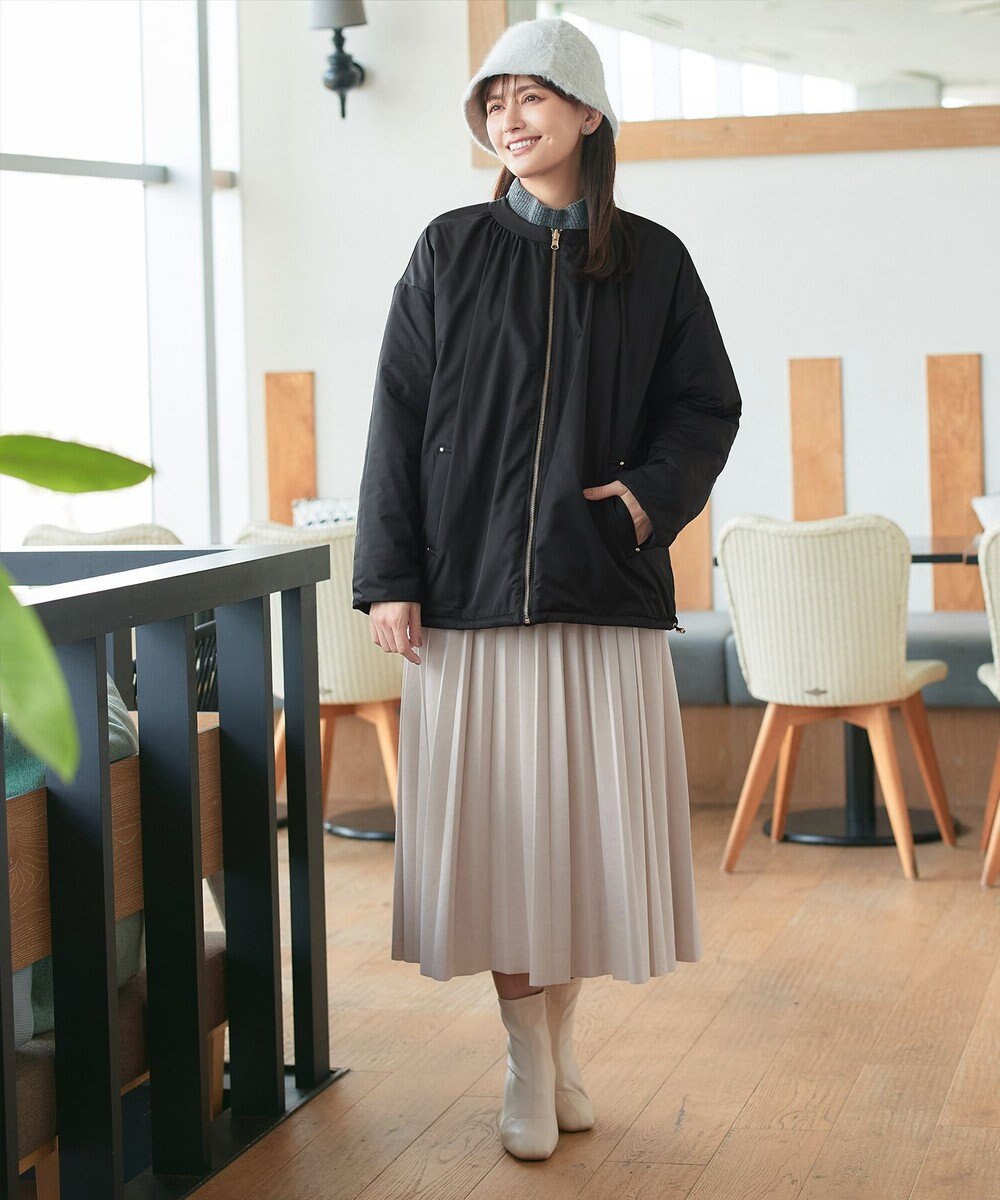 Tiaclasse 【リバーシブル】表裏2WAYベロアキルティングブルゾン 