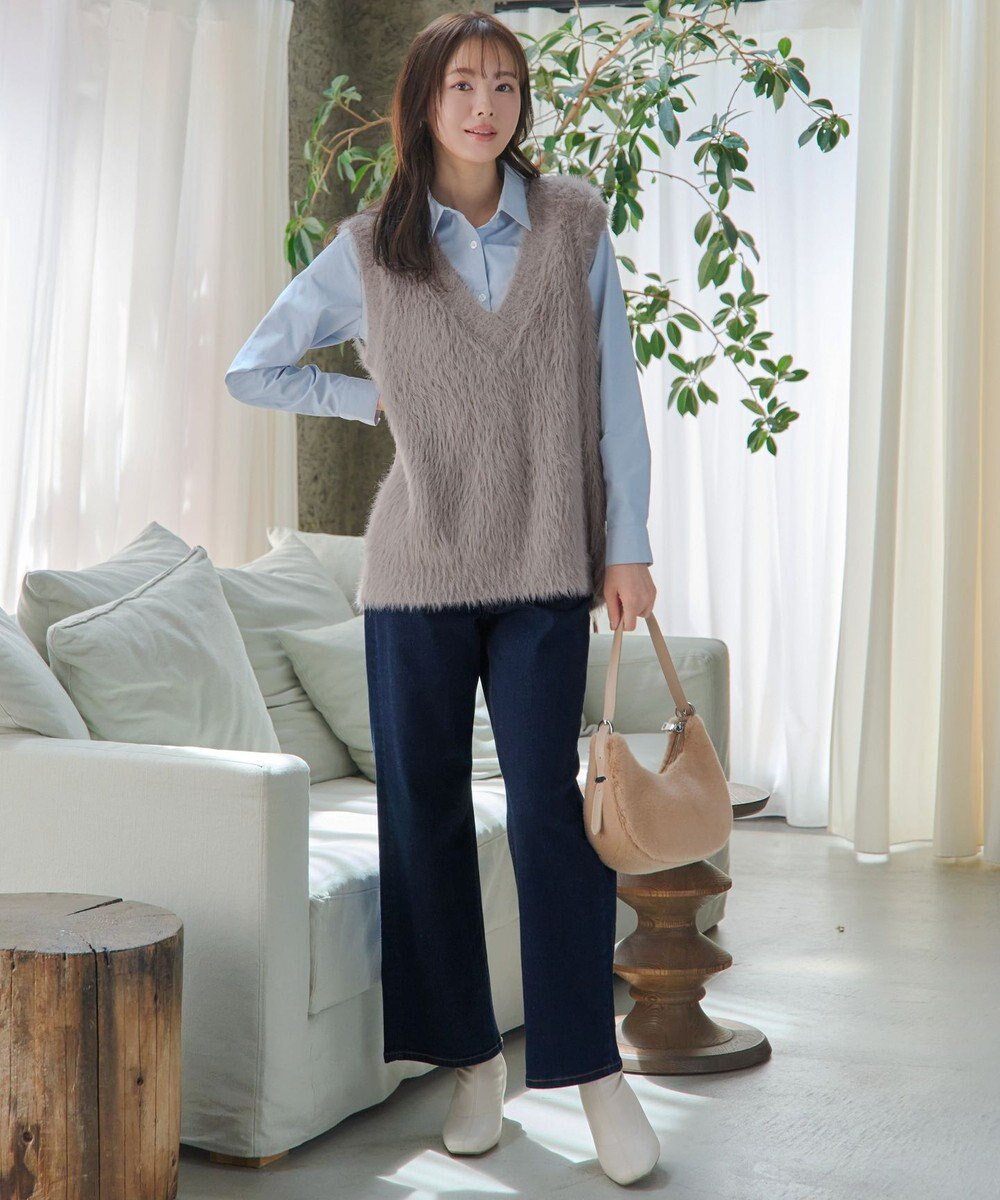 Tiaclasse 【洗える】フェザーニットベスト 