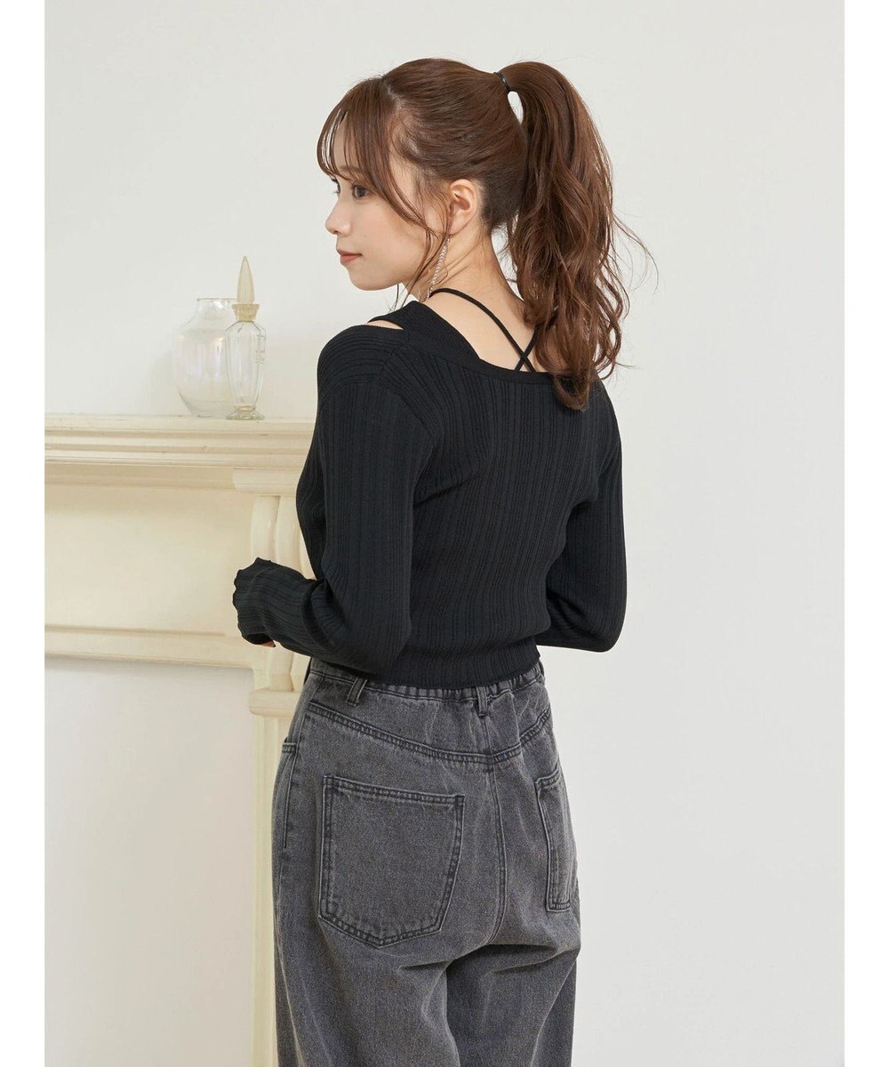 earth music&ecology ＳＥＴ２点ショートカーディガン＋レイヤードタンク 