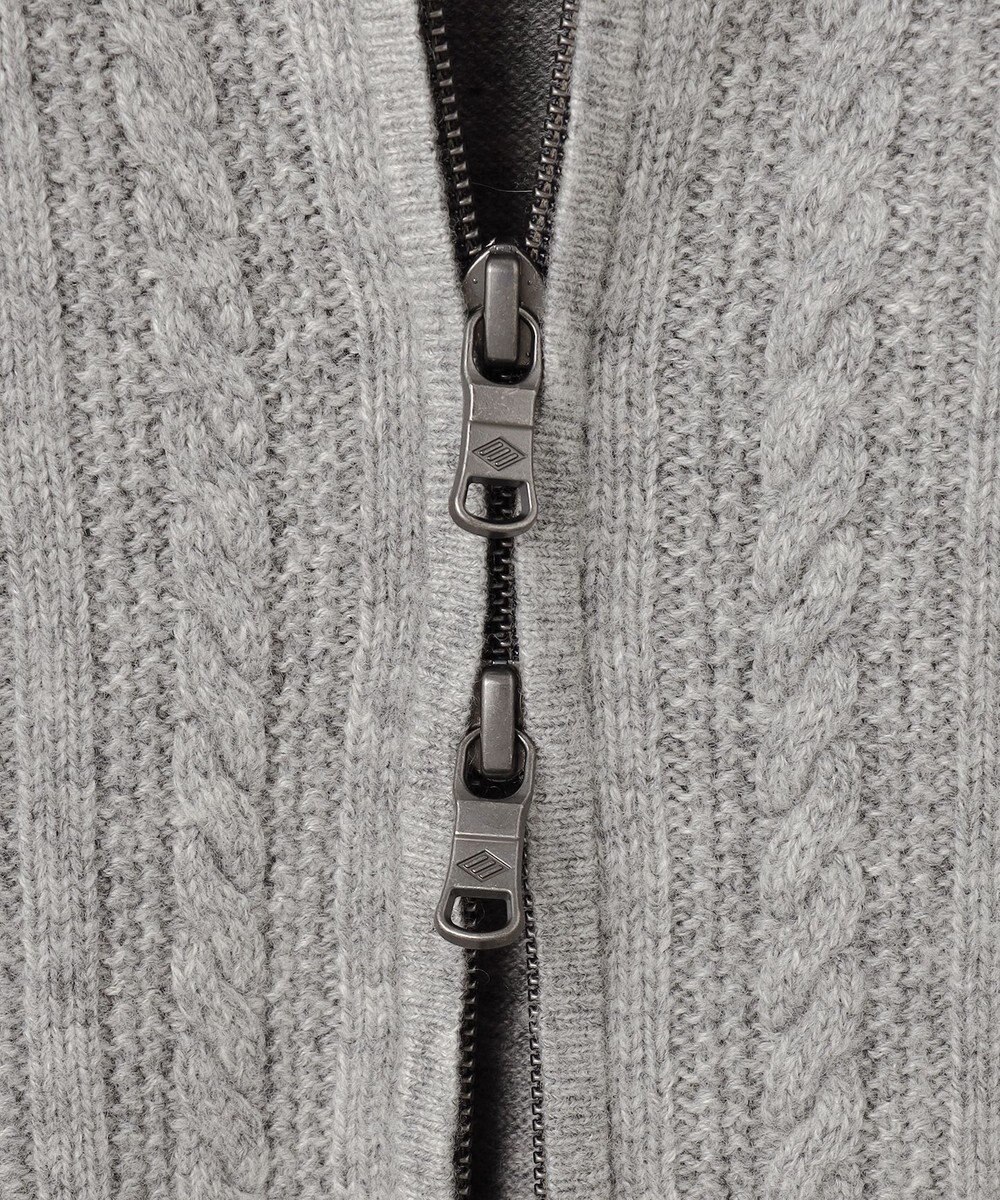 JOSEPH ABBOUD 【洗える・カシミヤブレンド】カシミヤブレンド ハイネック ジップ  カーディガン 