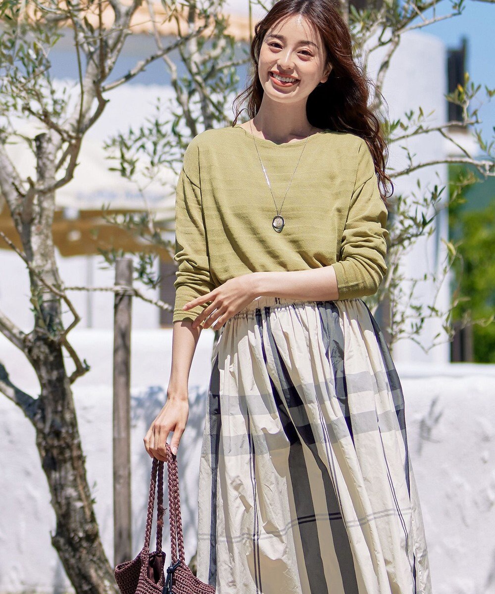 Tiaclasse 【洗える】メモリータフタチェックスカート 