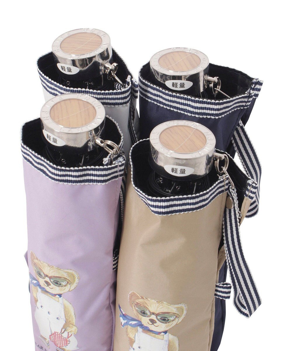 MOONBAT 【遮光率100％/遮熱/UV/軽量】POLO RALPH LAUREN（ポロ ラルフローレン）晴雨兼用日傘  ポロベア 折りたたみ傘 