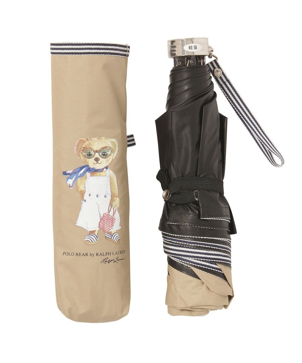 MOONBAT 【遮光率100％/遮熱/UV/軽量】POLO RALPH LAUREN（ポロ ラルフローレン）晴雨兼用日傘  ポロベア 折りたたみ傘 