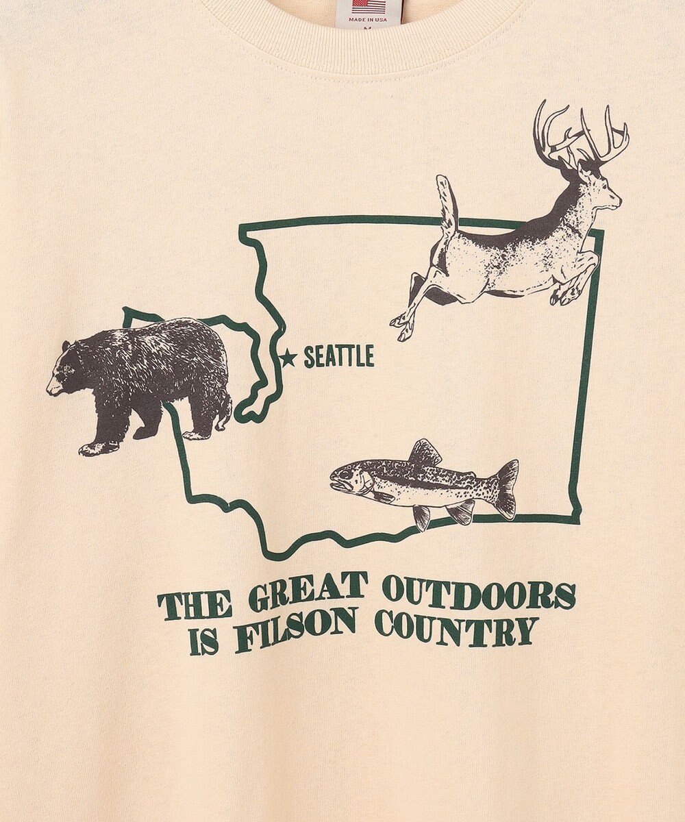 JOSEPH ABBOUD MOUNTAIN 【FILSON】LONG SLEEVE PLONEER GRAPHIC T SHIRT 