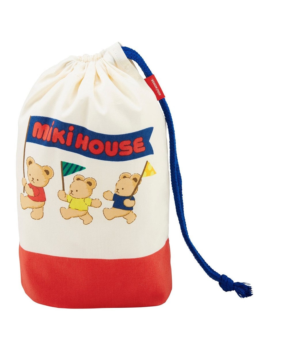 MIKI HOUSE HOT BISCUITS 【ミキハウス】 ミキハウスベア コップ袋 赤