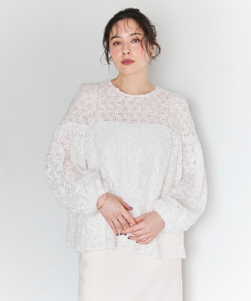 #Newans 【洗える】フィラッフィギャザースリーブブラウス 