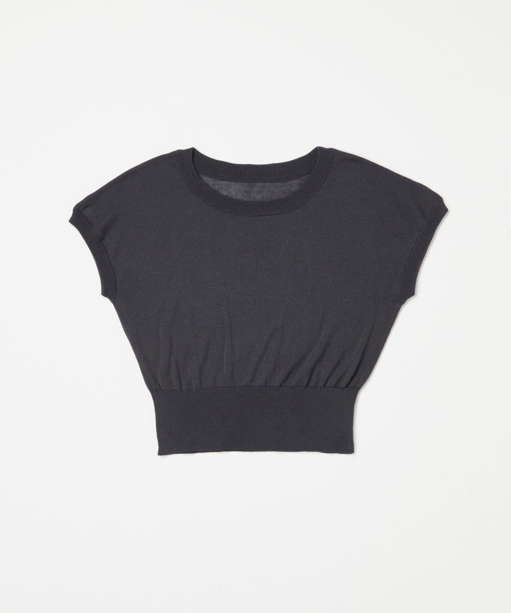 TOQUE 25SS新作〈大草直子さんアドバイザー〉シルク×コットンニットフレンチスリーブ 