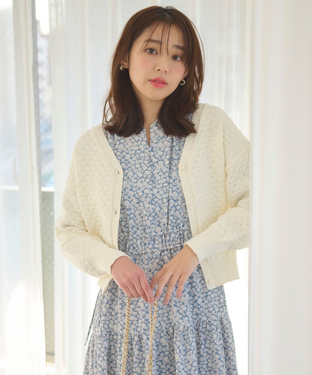 Feroux 【洗える】ポコポコ カーディガン 