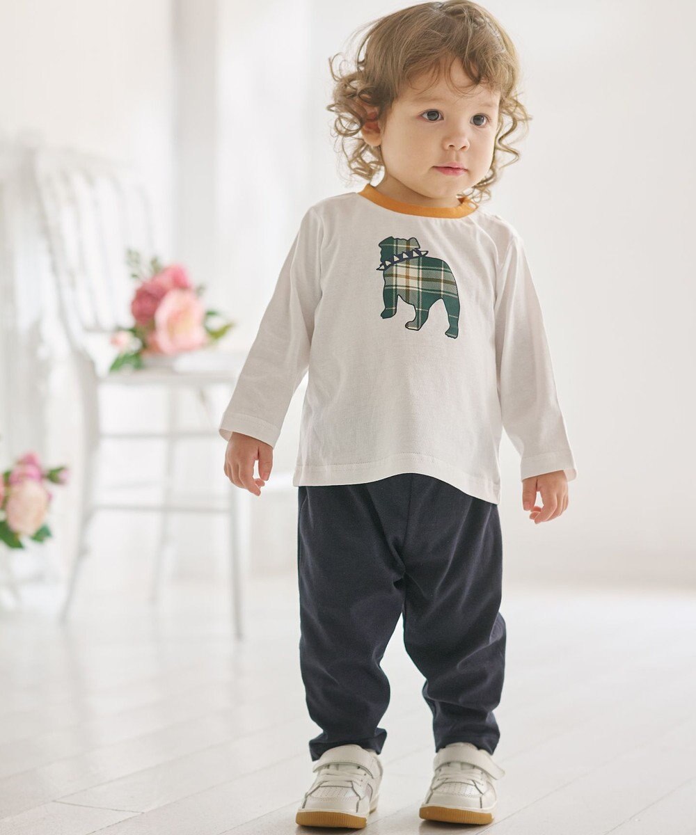 J.PRESS KIDS 【BOX付き】【80-90㎝】スムース 天竺カーディガン&長袖Tシャツ&パンツ セット 