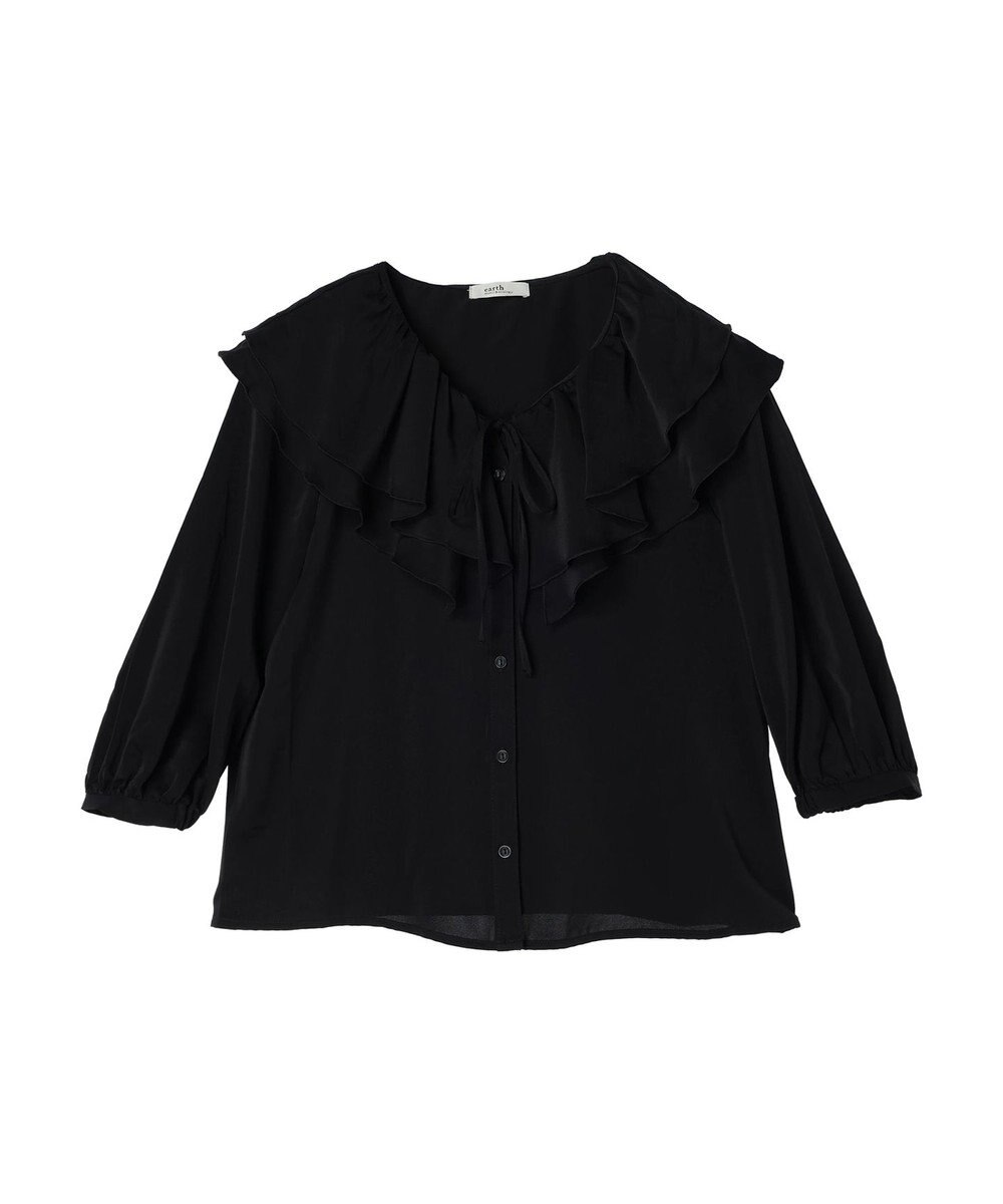 earth music&ecology メローラッフルブラウス 