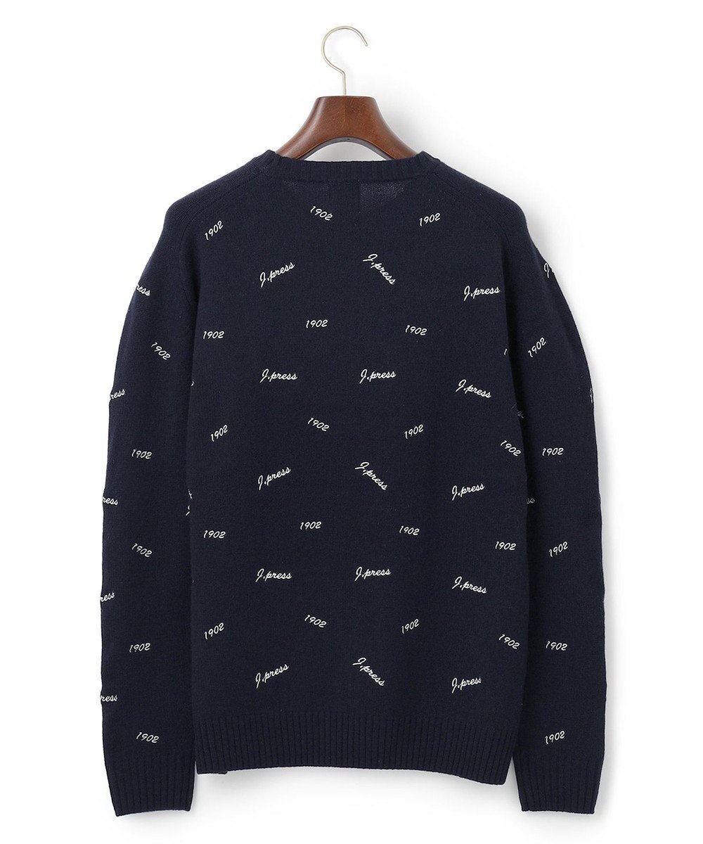 J.PRESS MEN エンブロイダリー クルーネックニット 