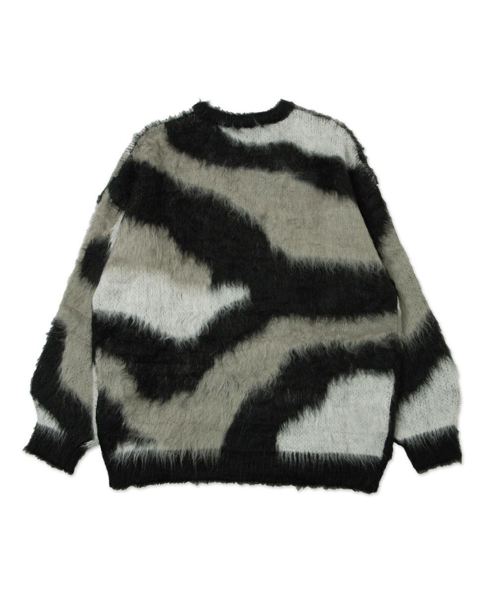 WEGO 【ユニセックス着用ITEM】マーブルシャギーニットプルオーバー 