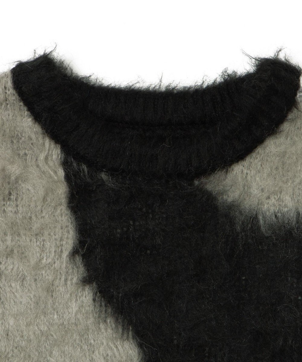 WEGO 【ユニセックス着用ITEM】マーブルシャギーニットプルオーバー 