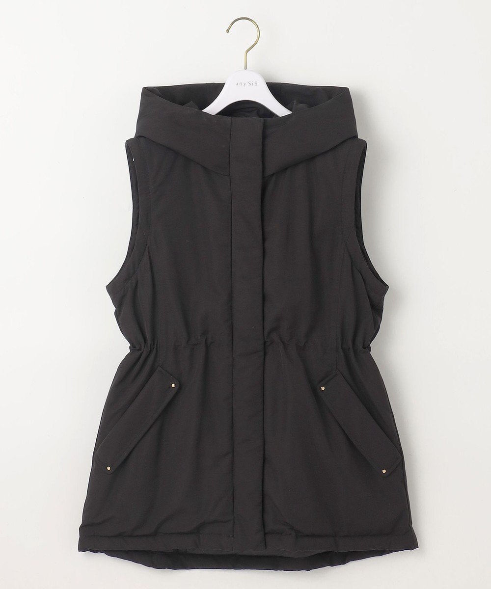 ANY SIS 【撥水・洗える】2WAYドロストフーディミドル ダウン 