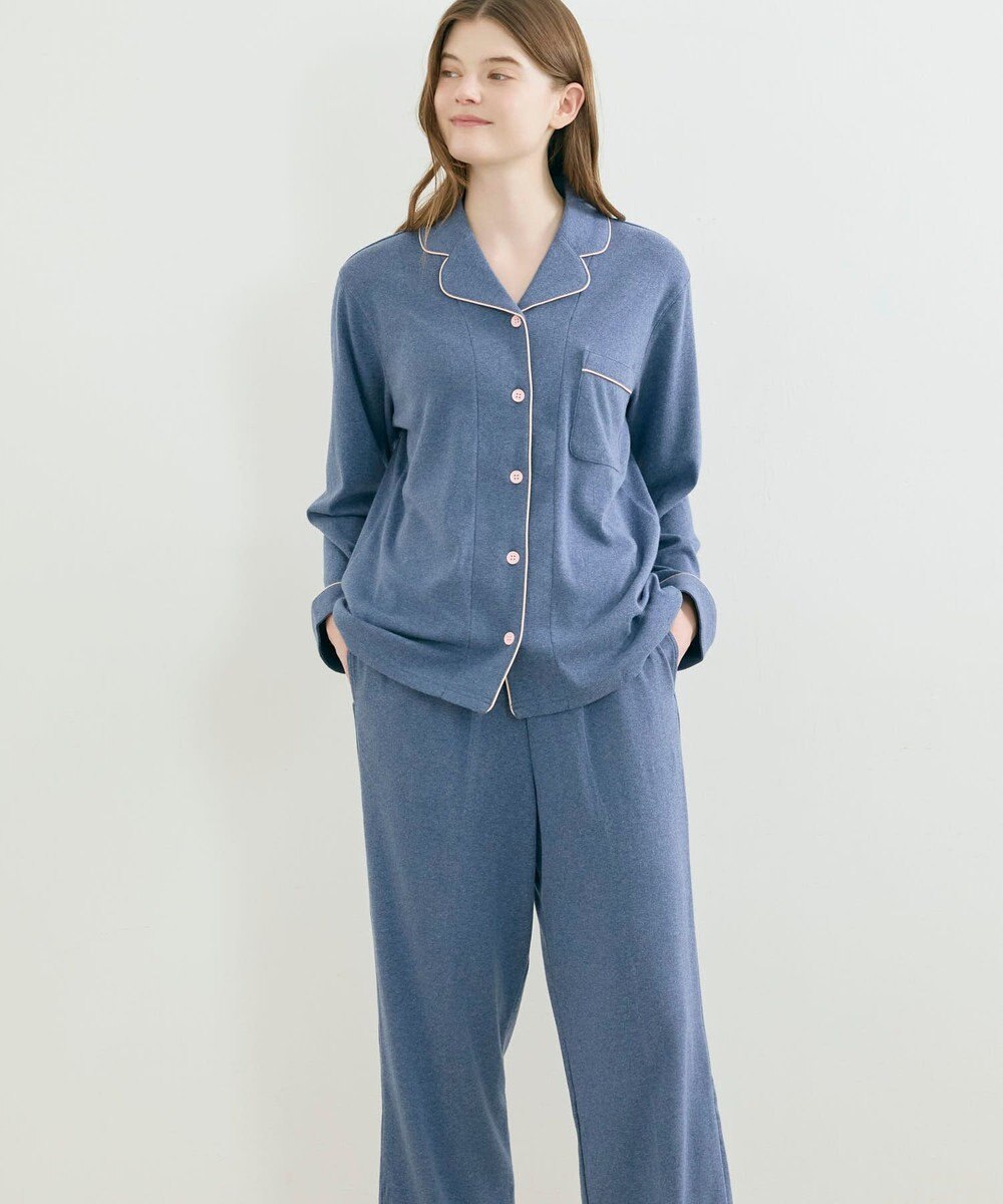 une nana cool 【綿100%】やわらか杢フライスパジャマ MADE WITH LIBERTY FABRIC 