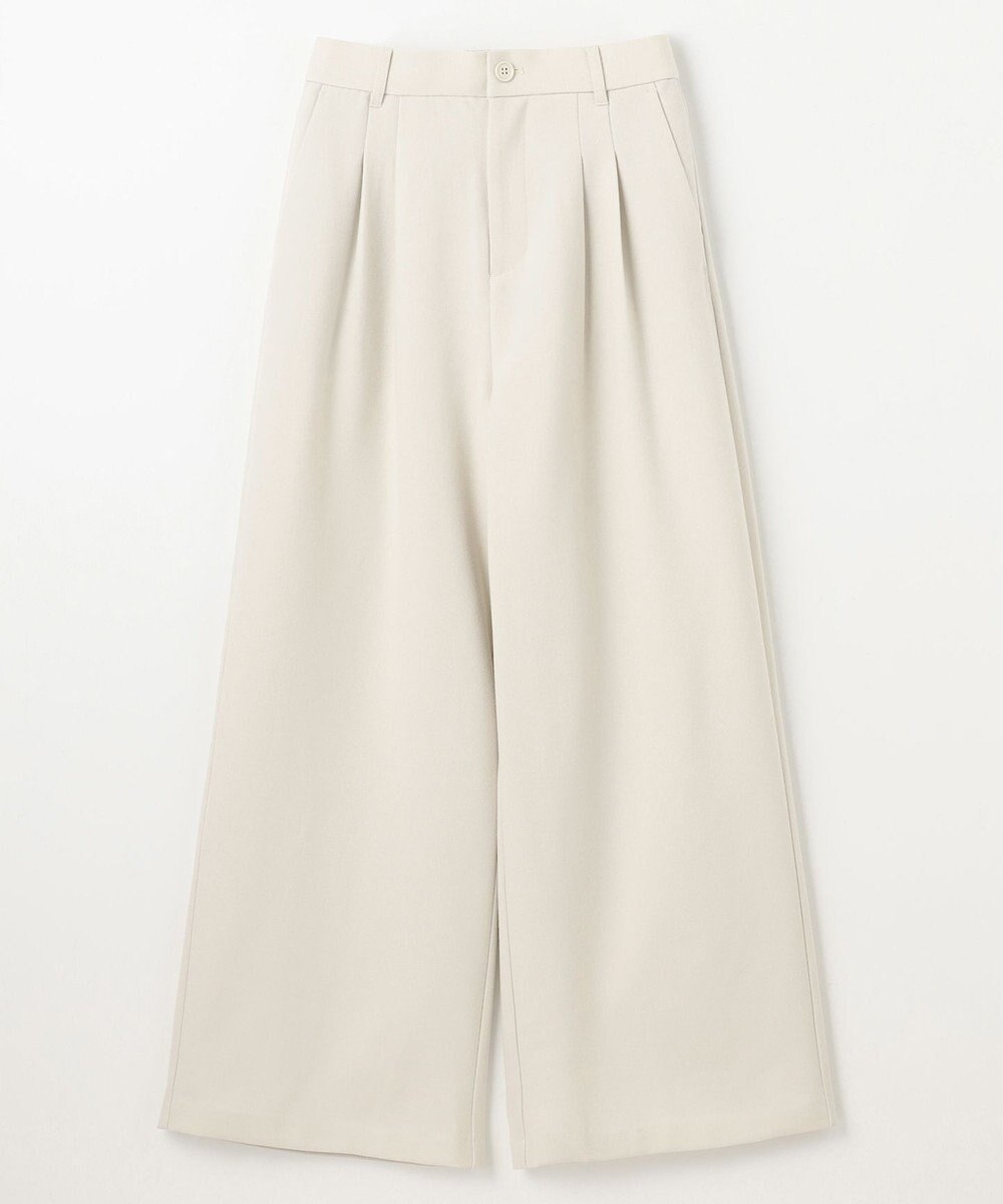 ANY 【洗濯機可/ウエストゴム】ウーリッシュ２タックワイドパンツ 