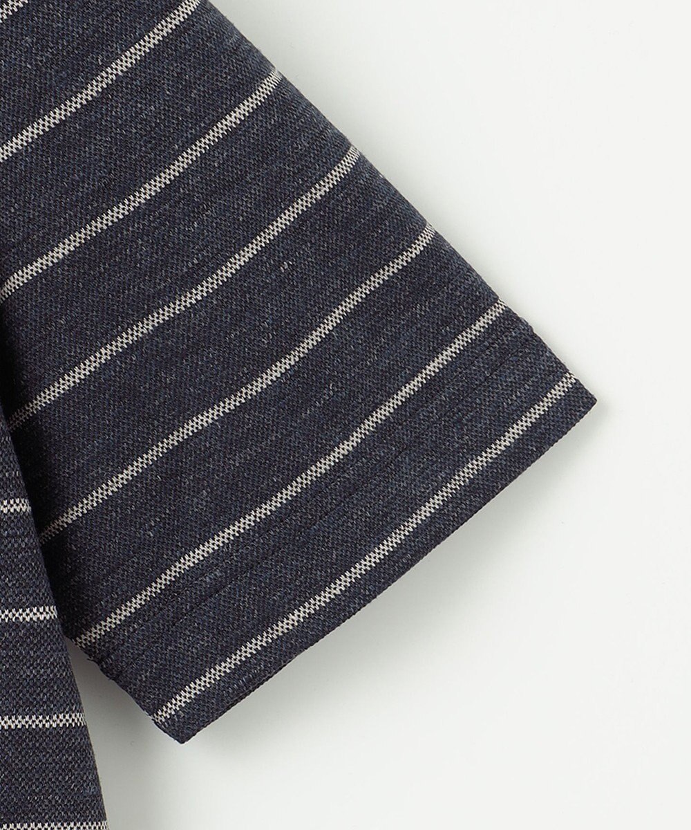 JOSEPH ABBOUD 【清涼感/吸水速乾】リネンハニカムボーダーＴシャツ 