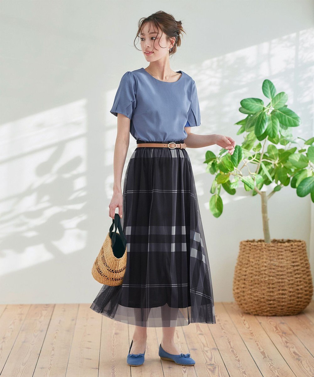 Tiaclasse 【UVケア・接触冷感】“あまラク” タックパフスリーブカットソートップス 