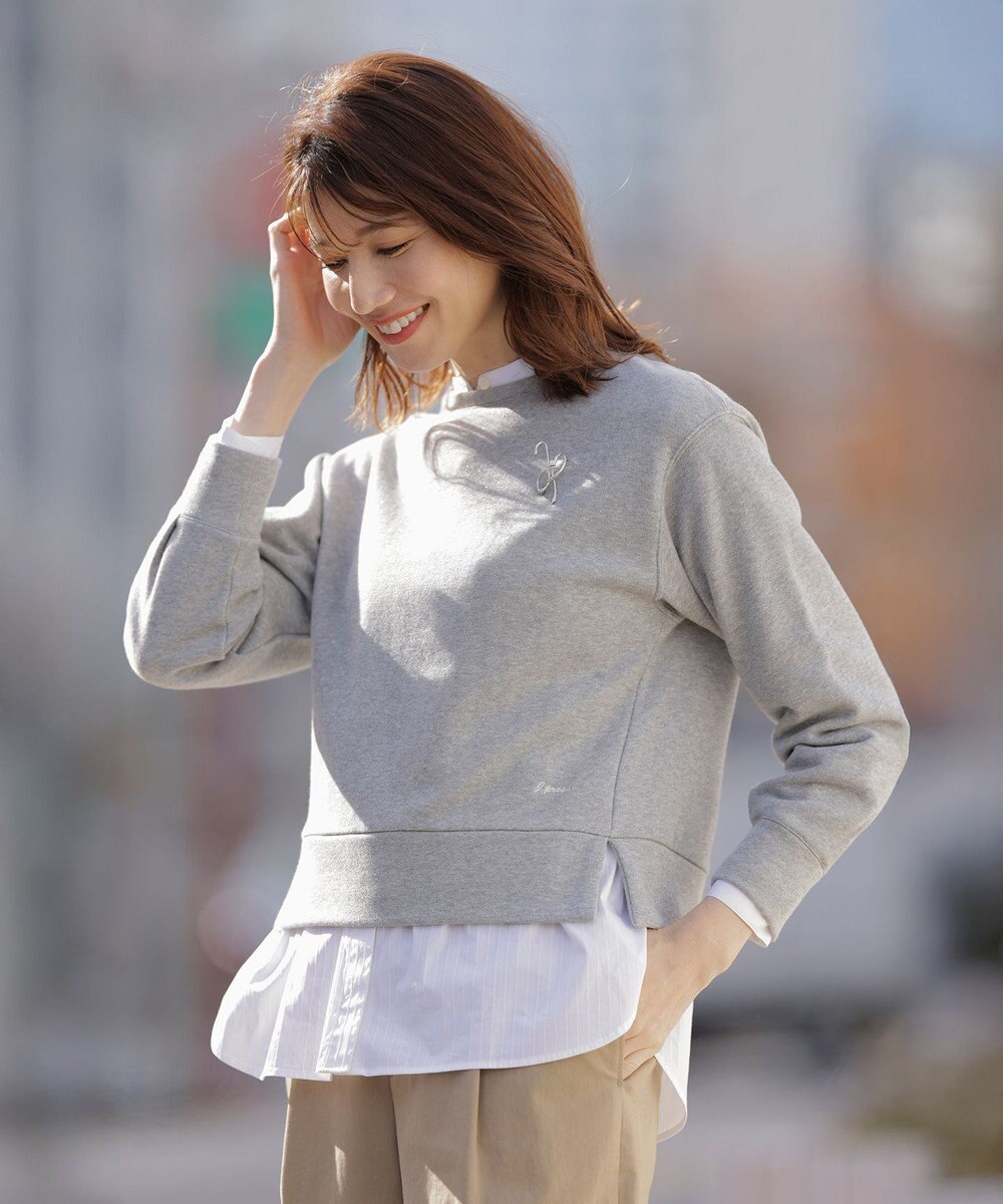 J.PRESS LADIES 【WEB限定カラーあり】ラメ裏毛 カットソー 