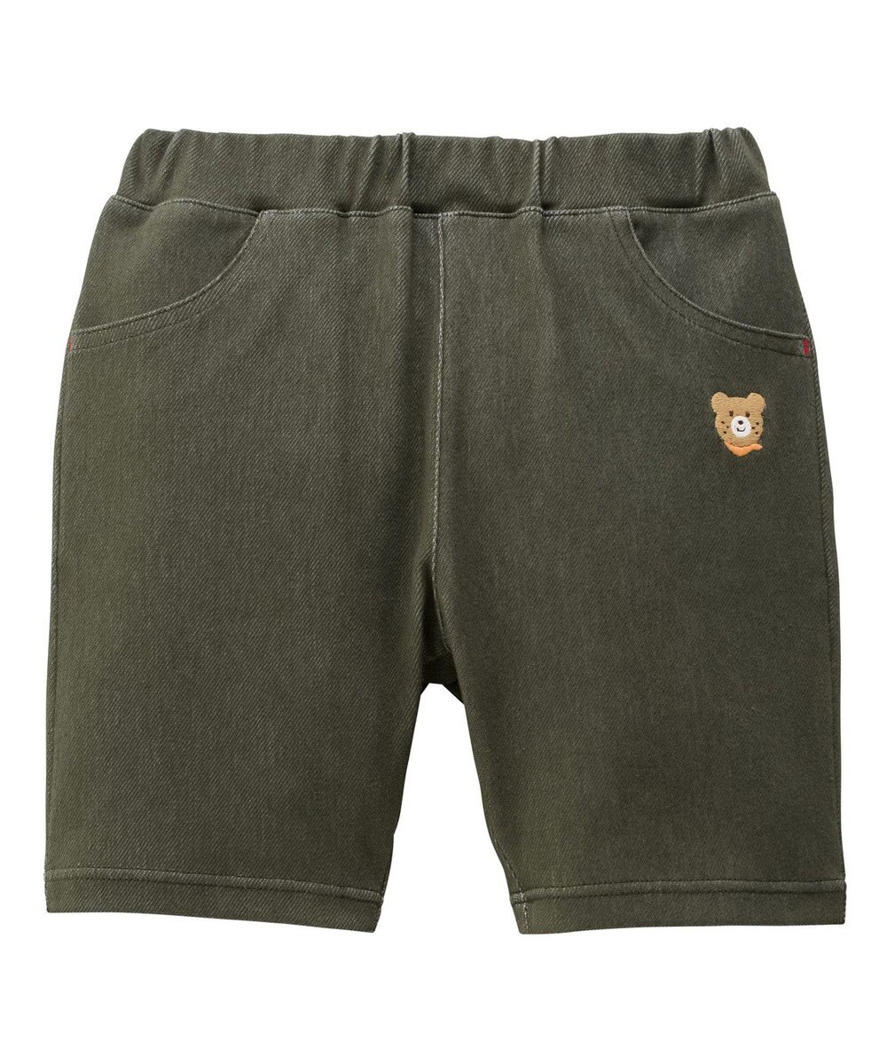 MIKI HOUSE HOT BISCUITS 【80-120cm】【Everyday Series】ワンポイント ストレッチ6分丈パンツ 