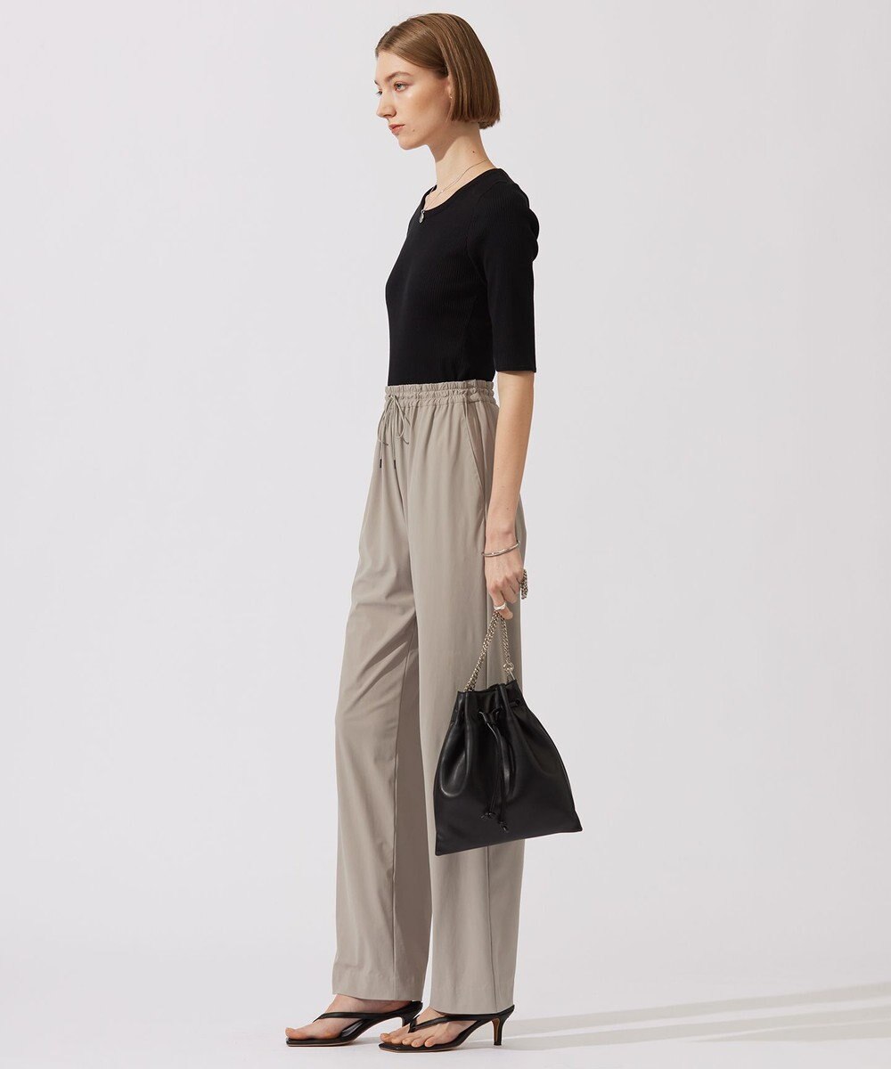 ICB 【接触冷感・UVカット・速乾・洗える】マットスキューバ セミワイドパンツ 