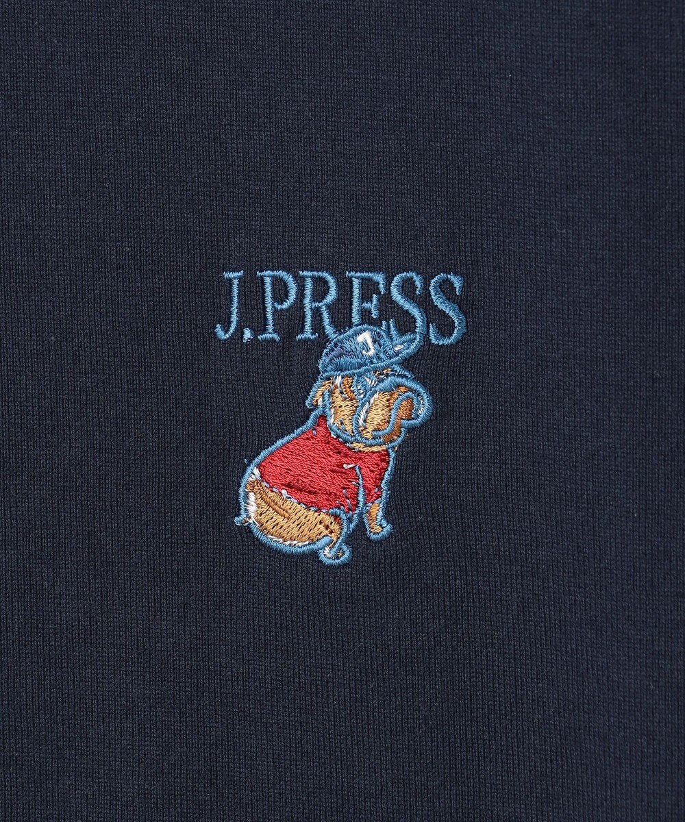 J.PRESS MEN 【AaronChang】【UNISEX】ブルドック エンブロイダリー Tシャツ 