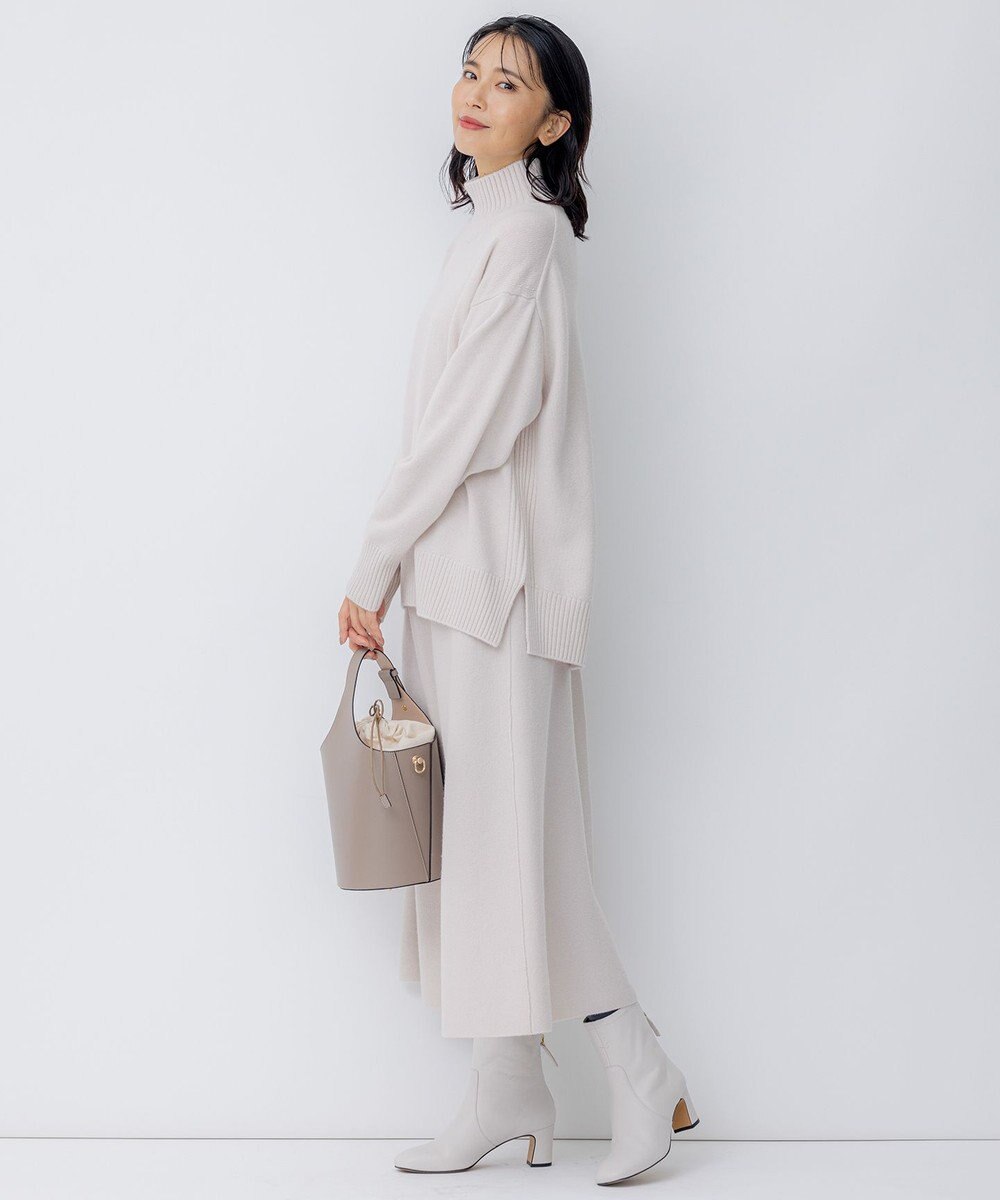 23区 【洗える】ウールカシミヤ ハイネック ニット 