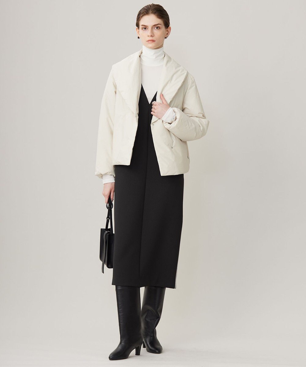 ICB L 【洗える】 ダブルフェイスクレープ ジャンパースカート 