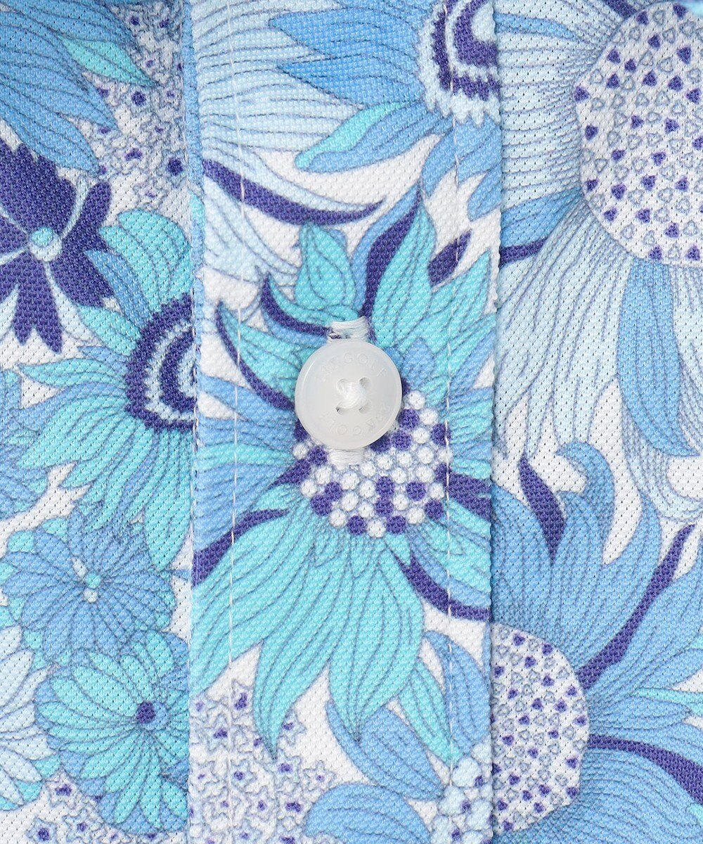 23区GOLF 【MEN】【UVケア/吸水速乾】スプリングフラワー柄 半袖ポロシャツ 