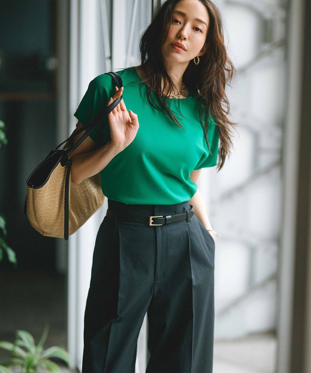 23区 L 【新色追加/VERY5月号掲載】レーヨンポリエステルストレッチ プルオーバー ニット 