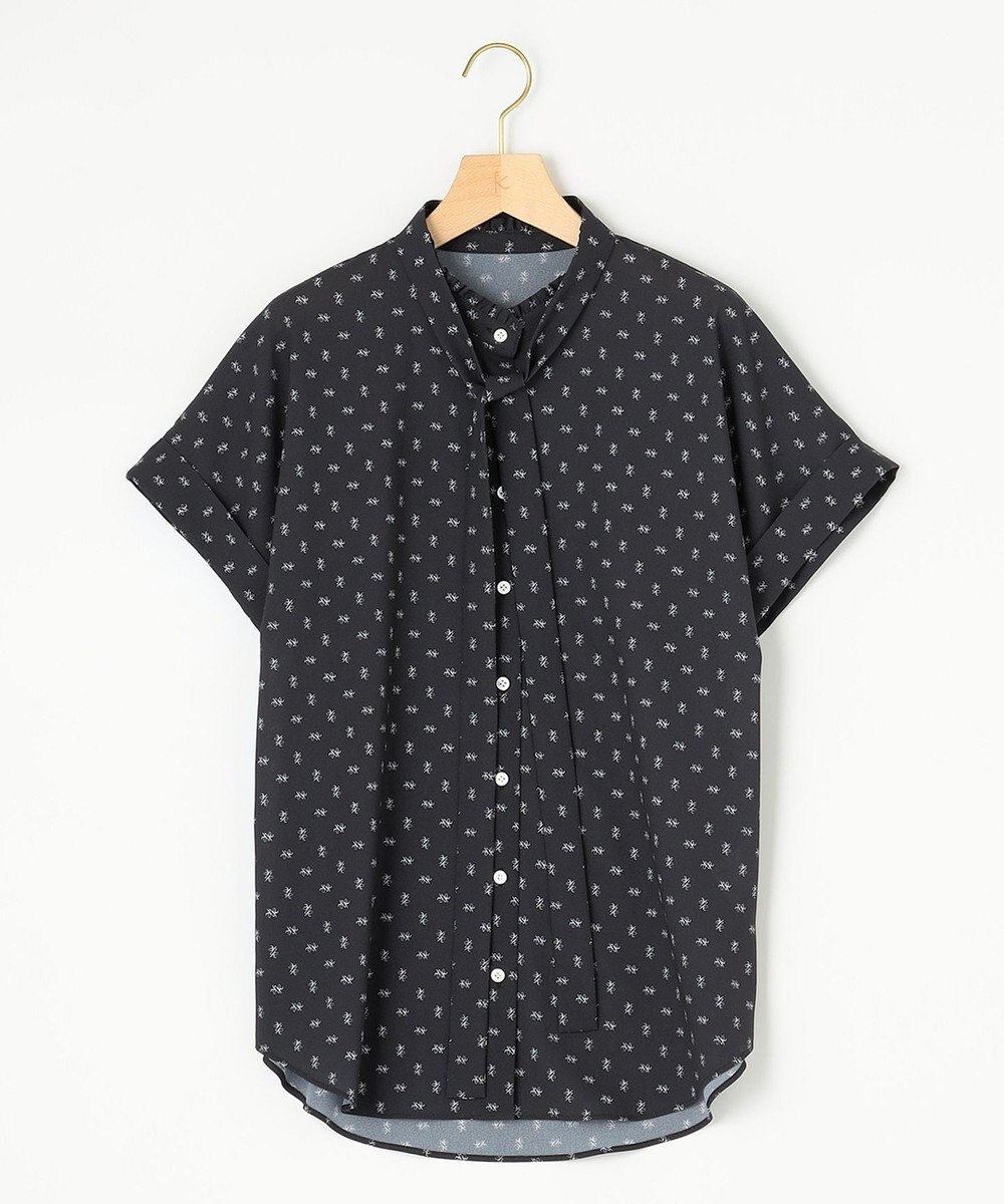 組曲 S 【セットアップ対応可】モノグラムプリント2WAYブラウス 