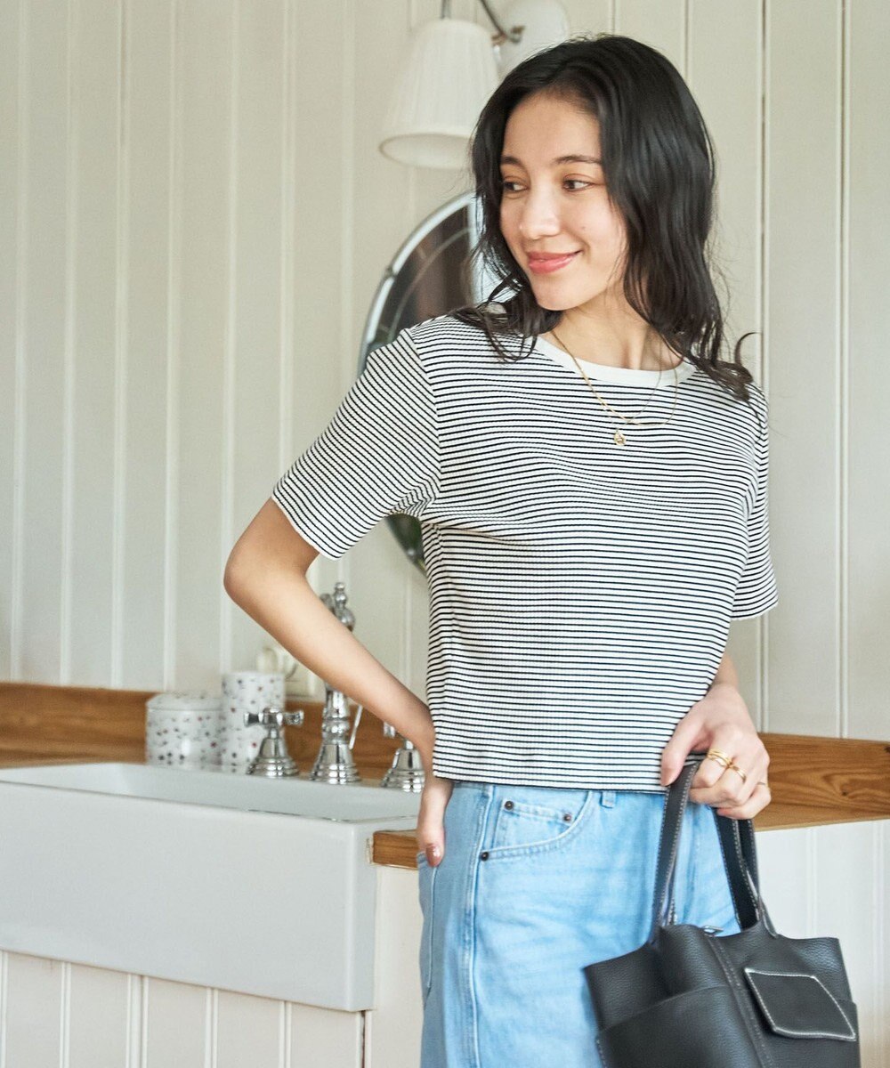 WEGO 【洗える/SML】コンパクトリブT 