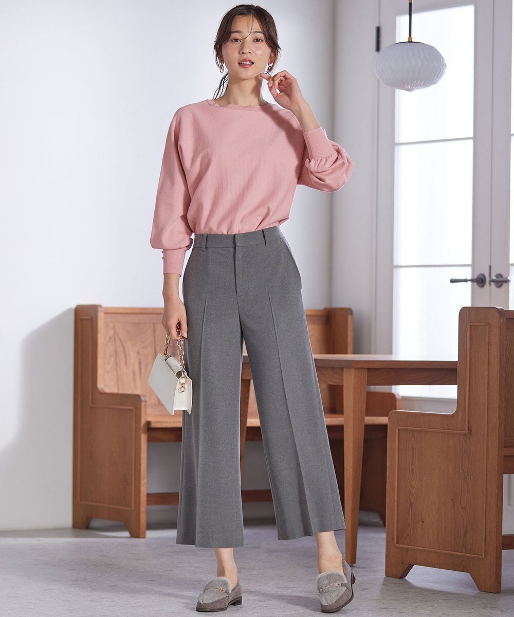 ANY SIS 【CICA加工・選べる9色展開】クルーネックバックスリット ニット 