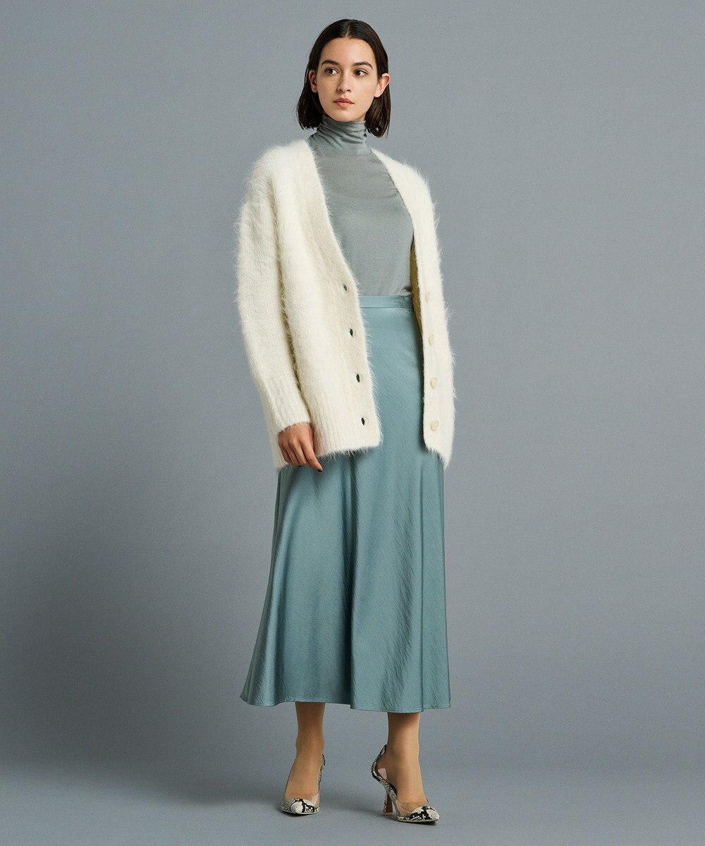 uncrave 【洗える】サテン フレアスカート（uncrave STANDARD） 