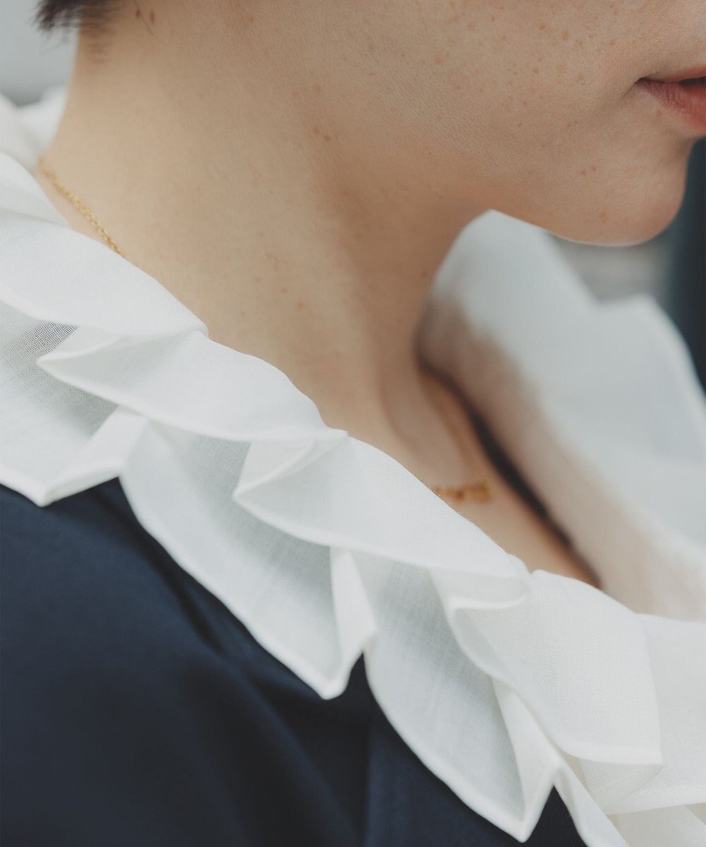 #Newans 【前後着用可能】【高山都さんコラボ】ビッグカラー２WAYブラウス 