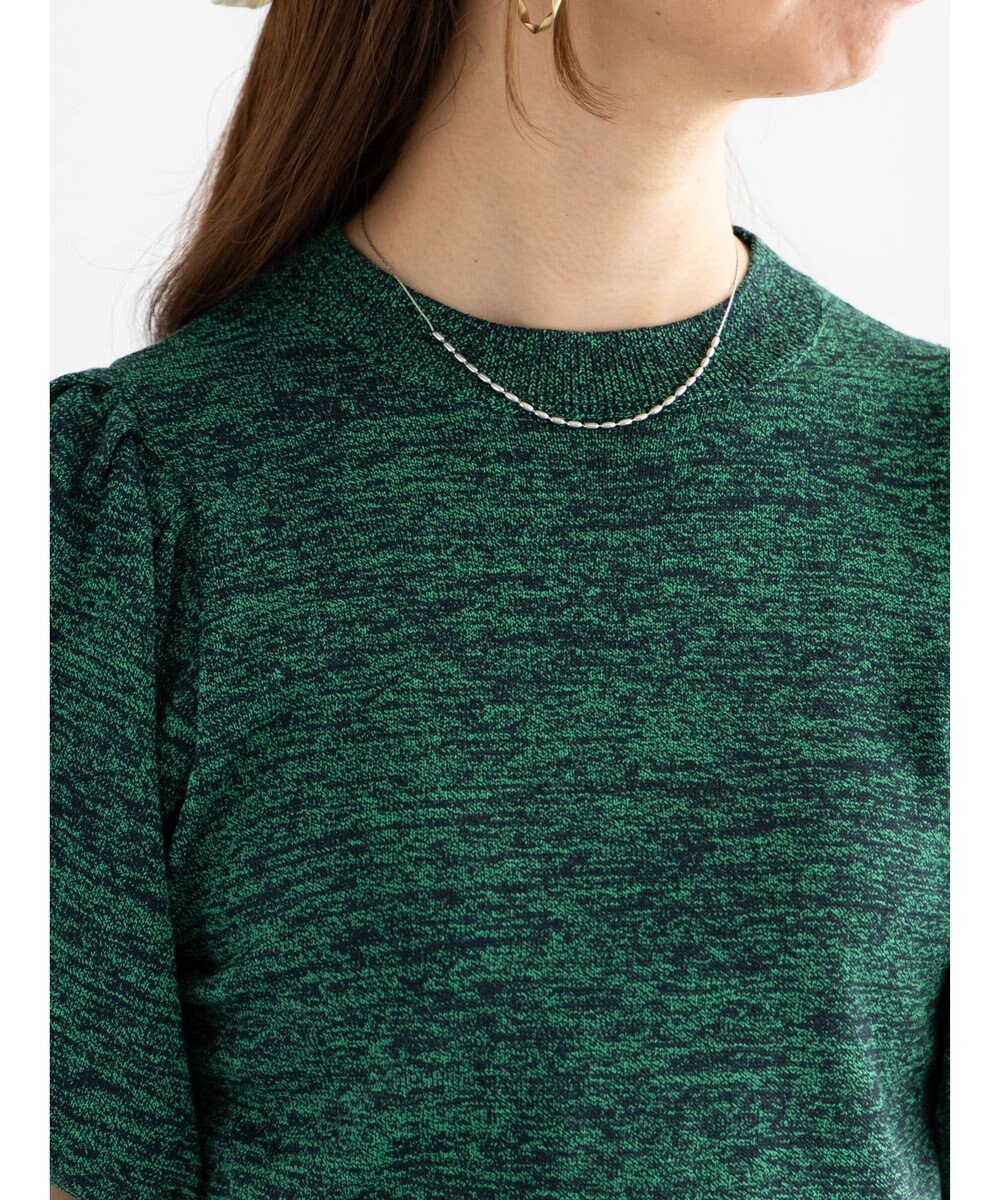 Te chichi バルーンスリーブメランジニット 